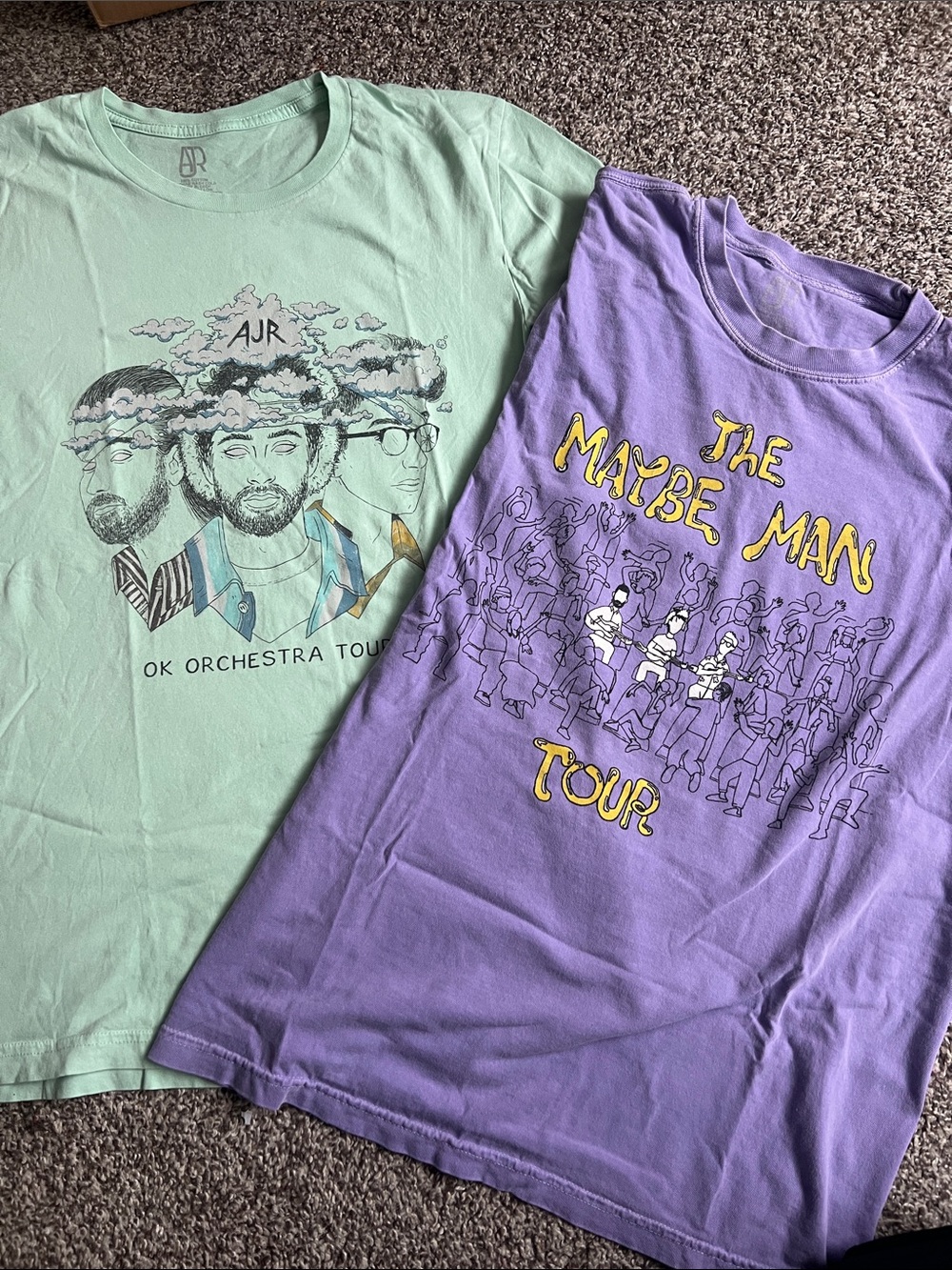 AJR tour shirts (original bought at the concert)